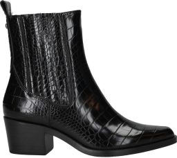 Tamaris Vegan dierenprint enkellaars Black Dames