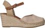 Tamaris Beige Suede Espadrille Sleehak met Leren Voetbed Beige Dames - Thumbnail 3