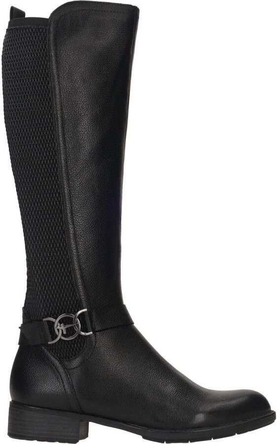 Tamaris Elegante Zwarte Leren Kniehoge Laars voor Dames Zwart Dames - Foto 3