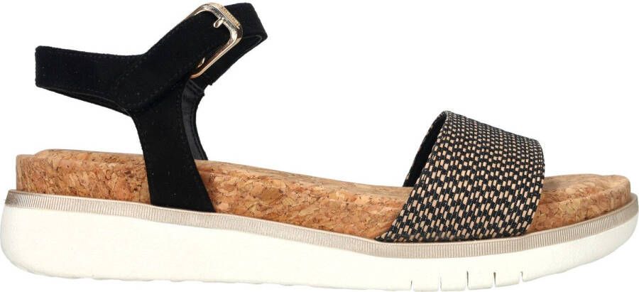 Tamaris Suède Kurk Hoge Hak Sandalen Black Dames - Foto 6