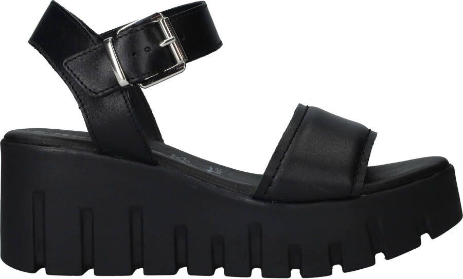 Tamaris Sandalen van leer met geprofileerde plateauzool - Foto 5