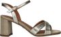 Tamaris Sandalen met hak goud Textiel Dames - Thumbnail 3