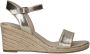 Tamaris Espadrilles met hak goud Textiel Dames - Thumbnail 3