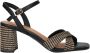 Tamaris Sandalen met hak zwart Textiel Dames - Thumbnail 3