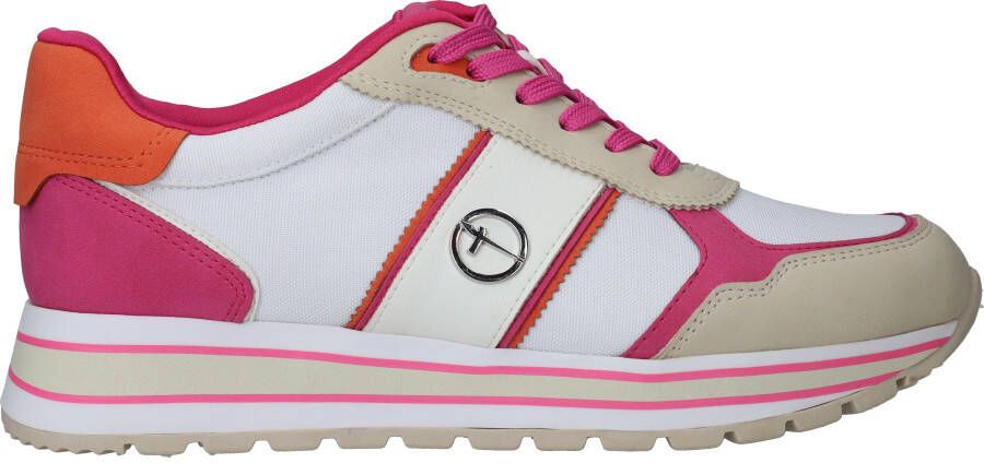 Tamaris Plateausneakers plateau vrijetijdsschoen halfschoen veterschoen in materiaalmix - Foto 5