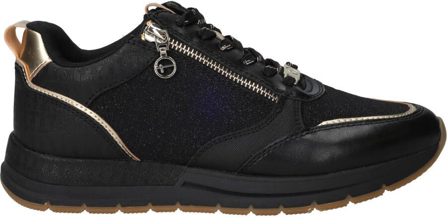 Tamaris Sneakers met sleehak vrijetijdsschoen lage schoen veterschoen met trendy metallic-details - Foto 3