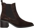 Tamaris chelsea boots van echt rundleer - Donkerbruin