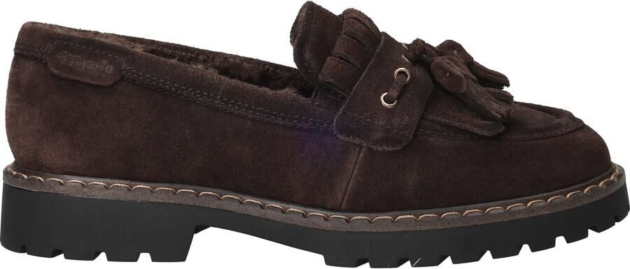 Tamaris leren slippers 1-24716-47-304 loafers met warme voering bruin - Foto 2