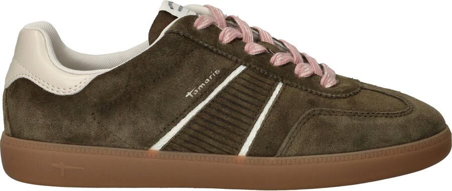 Tamaris Sneaker 1-23624-43-722 Lage Leer Donkergroen - Foto 3