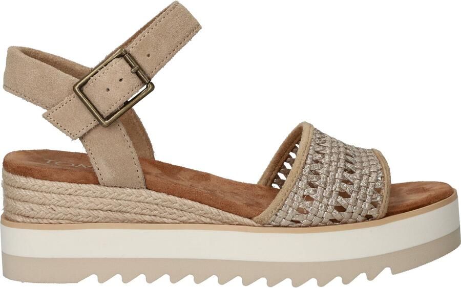 TOMS Diana plateau sandalen sleehak Suede Dames