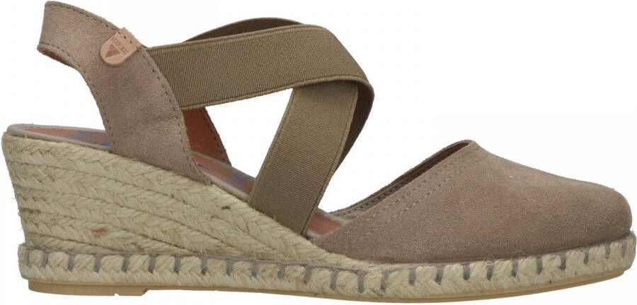 Verbenas Mila Serraje suède espadrilles taupe - Foto 3