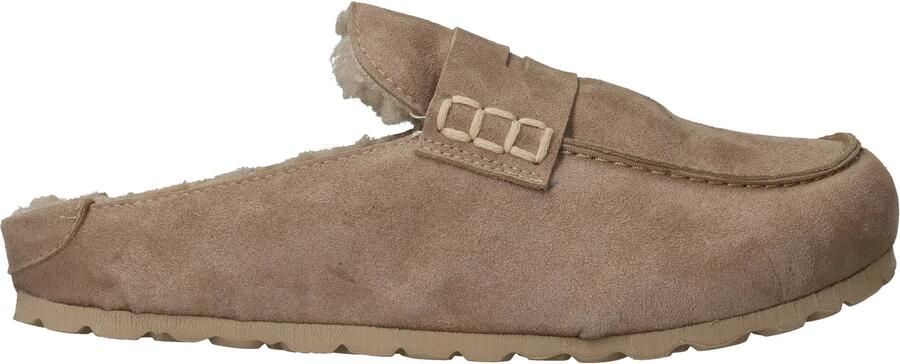 Verbenas Movy Coccon Piedra Pantoffel Open Sloffen Beige Suede Dames Beige - Foto 2