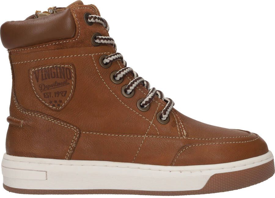 VINGINO Sil XHI leren veterboots camel Bruin Jongens Leer Effen 32 - Foto 6