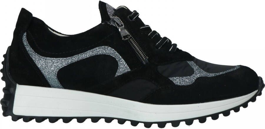 Tamaris Vegan Sleehak Sandalette met Geweven Bandje Black Dames - Foto 4