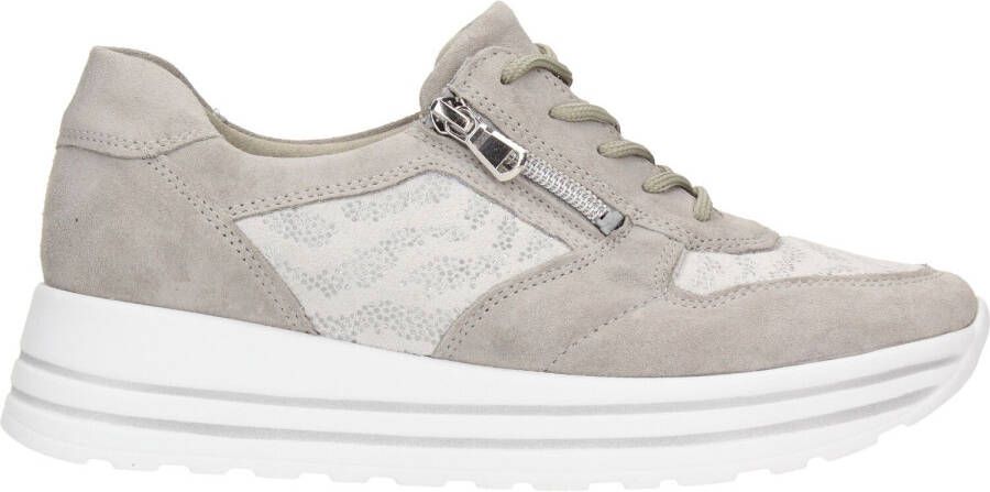 Mustang Beige Bloemen Sneakers voor Dames Gray Dames