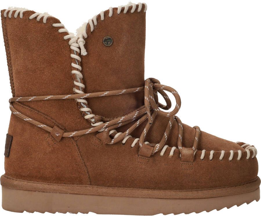 Warmbat Australia Waturra gevoerde suède enkelboots cognac - Foto 4