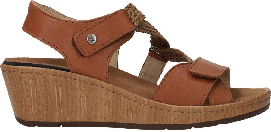 Wolky La Jolla Viagretta Plateau Sandaal Vrouwen Bruin Cognac - Foto 3