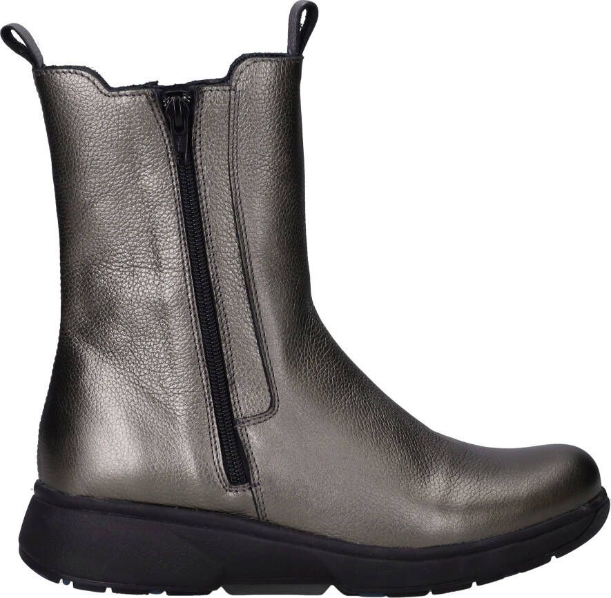 XSENSIBLE Enkelboots Dames Ferraro Leer Zilverkleurig