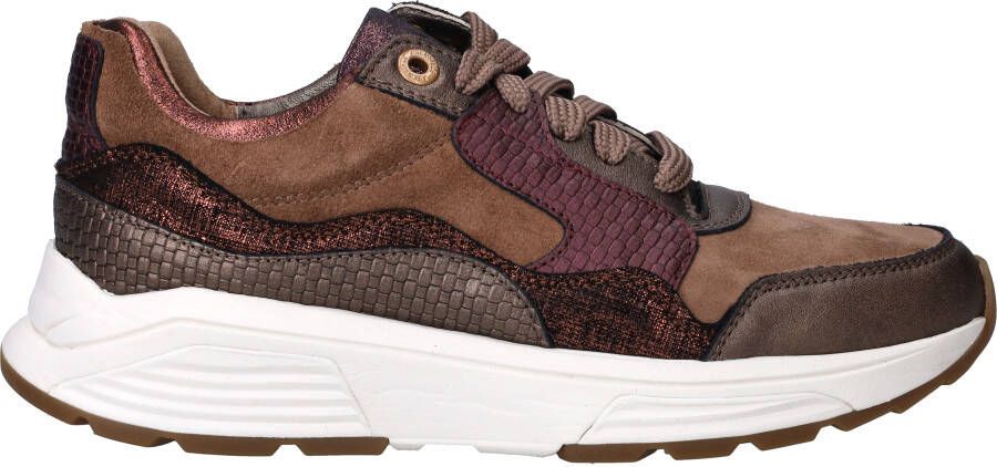 XSENSIBLE Lage Sneakers Dames Golden Gate Lady Leer Bruin