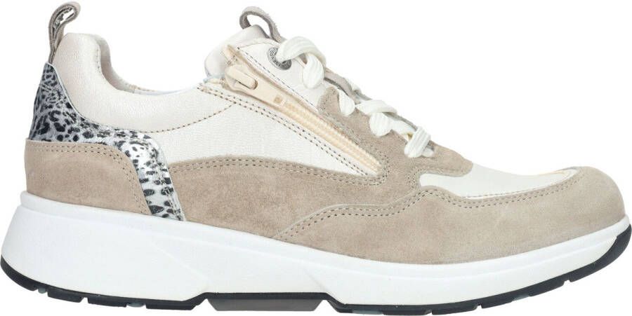 Xsensible Grenoble Veterschoen Met Stretch Dames Wit Beige