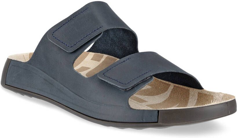 ECCO Cozmo M Heren nubuck sandaal met twee bandjes Blauw Size: 45 (UK 10.5-11)