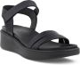 ECCO Flowt Wedge Sandalen zwart Nubuck Dames - Thumbnail 4