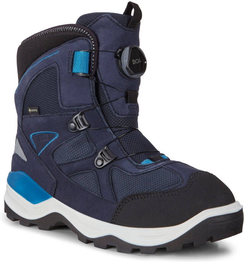 ECCO Snow Mountain Kinderen winterlaars van nubuck met Gore-Tex Marineblauw Size: 39 (UK 5.5-6)