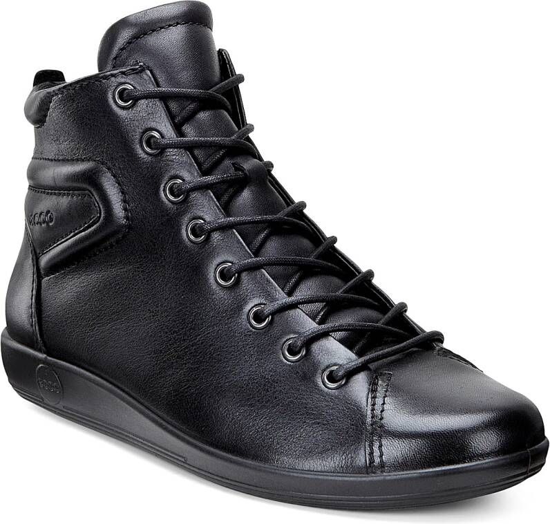 ECCO Soft 2.0 Dames hoge leren wandelschoen Zwart Size: 36 (UK 3.5-4)