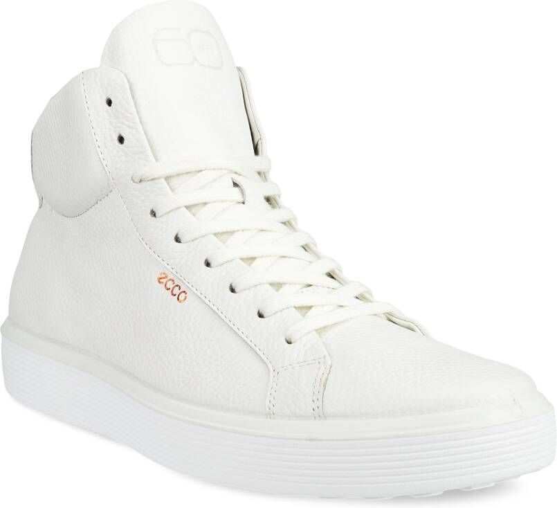 ECCO Soft 60 M Heren hoge leren sneaker Wit Size: 41 (UK 7.5)