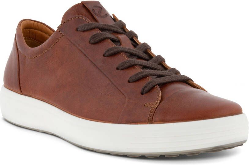 ECCO Soft 7 M Heren leren sneaker Bruin Size: 40 (UK 6.5-7)