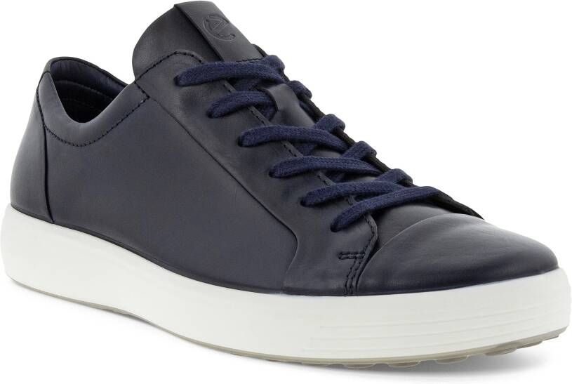ECCO Soft 7 M Heren leren sneaker Marineblauw Size: 40 (UK 6.5-7)