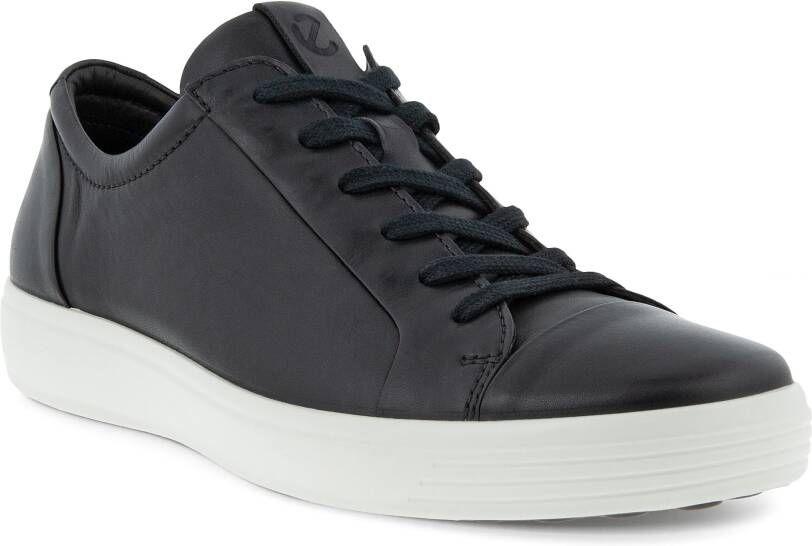 ECCO Soft 7 M Heren leren sneaker Zwart Size: 45 (UK 10.5-11)