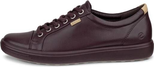 ECCO Soft 7 W Dames leren sneaker Purper Size: 42 (UK 8-8.5)
