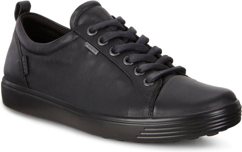 ECCO Soft 7 W Dames leren sneaker met Gore-Tex Zwart Size: 35 (UK 2.5-3)