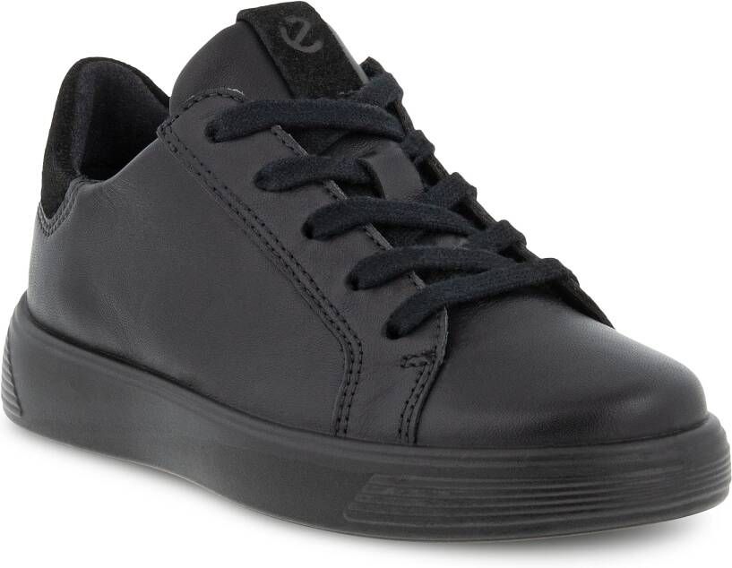 ECCO Street 1 Kinderen leren sneaker Zwart Size: 28 (UK 10-10.5)