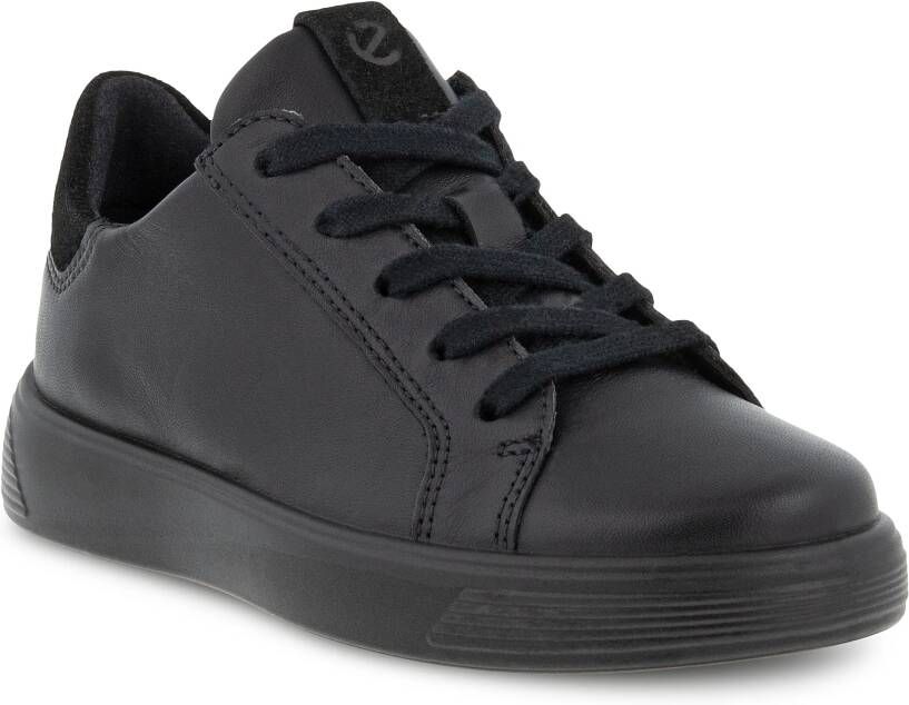 ECCO Street 1 Kinderen leren sneaker Zwart Size: 37 (UK 4-4.5)