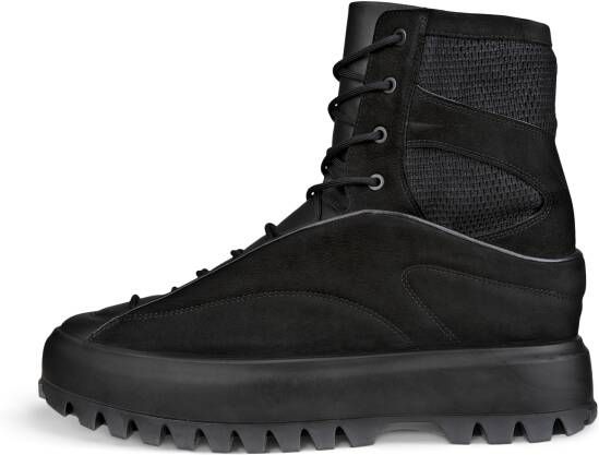 ECCO Street Ace RAL7000 M Heren laars van nubuck Zwart Size: 42 (UK 8-8.5)