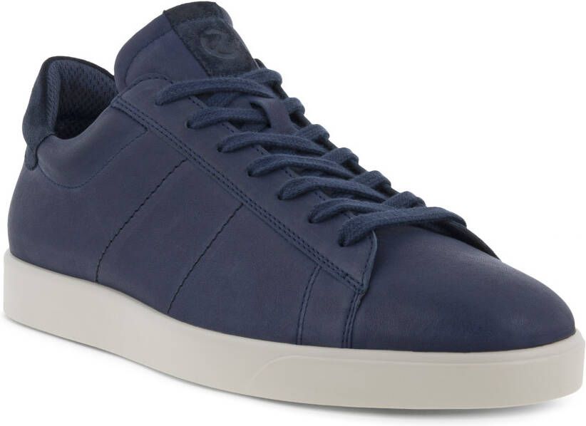 ECCO Street Lite M Heren leren sneaker Blauw Size: 40 (UK 6.5-7)