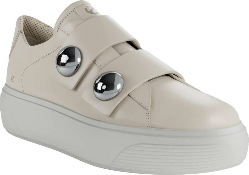 ECCO Street Platform W Dames leren sneaker Beige Size: 38 (UK 5-5.5)