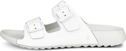 ECCO Cozmo W Dames leren sandaal met twee bandjes Wit Size: 35 (UK 2.5-3)