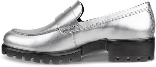 ECCO Modtray W Dames leren loafer Zilver Size: 37 (UK 4.5)