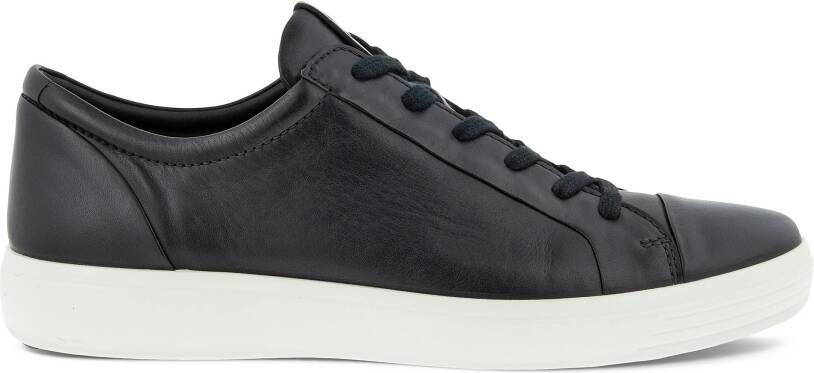 ECCO Soft 7 M Heren leren sneaker Zwart Size: 40 (UK 6.5-7)