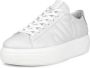 ECCO Street Platform W Dames leren platform sneaker Wit Size: 38 (UK 5-5.5) - Thumbnail 2