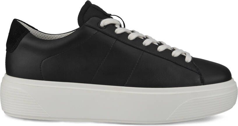 ECCO Street Platform W Dames leren sneaker Zwart Size: 37 (UK 4.5)