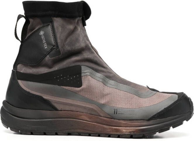 11 By Boris Bidjan Saberi Enkellaarzen met gerafeld effect Grijs