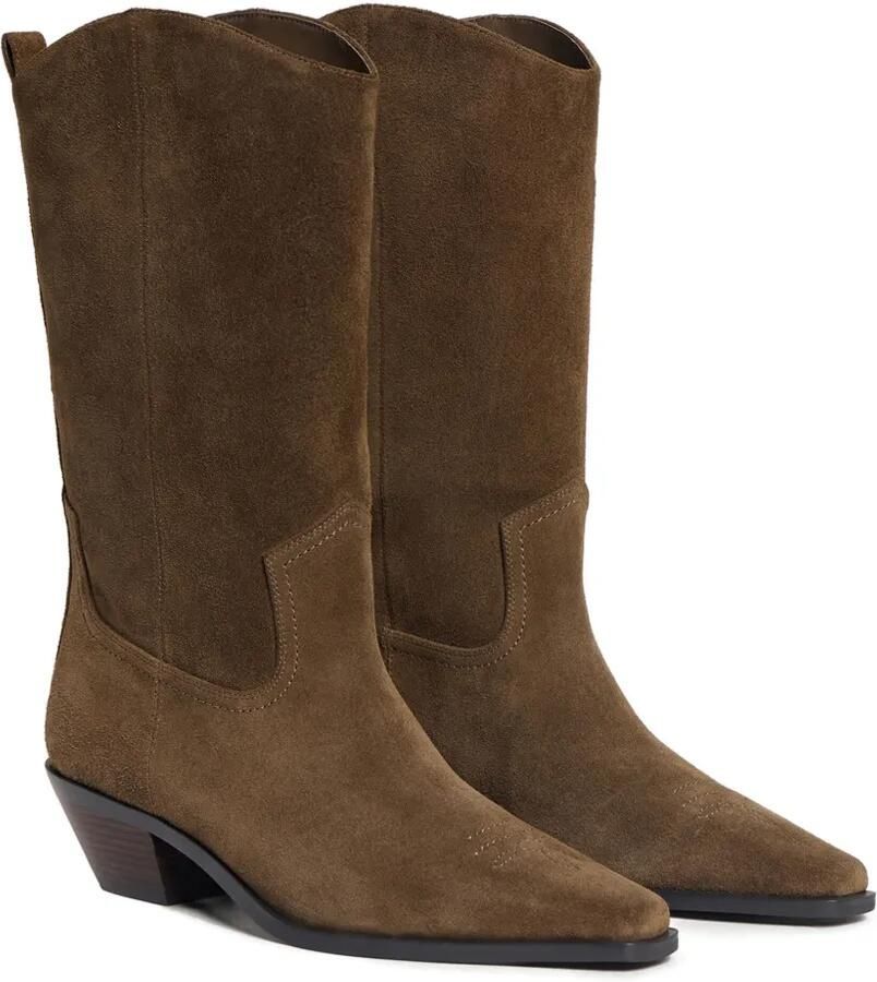 12 STOREEZ 40 mm suède laarzen met Western-stijl Bruin - Foto 2