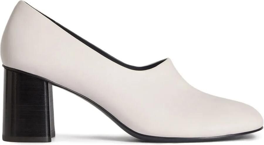 12 STOREEZ 70 mm leren pumps Wit