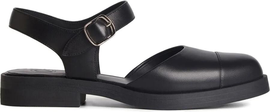 12 STOREEZ Mary Jane leren pumps Zwart