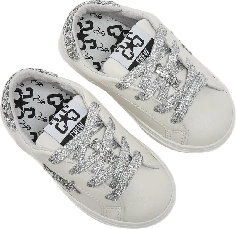 2 Star Kids Sneakers met sterpatch en glitterdetail Wit - Foto 2