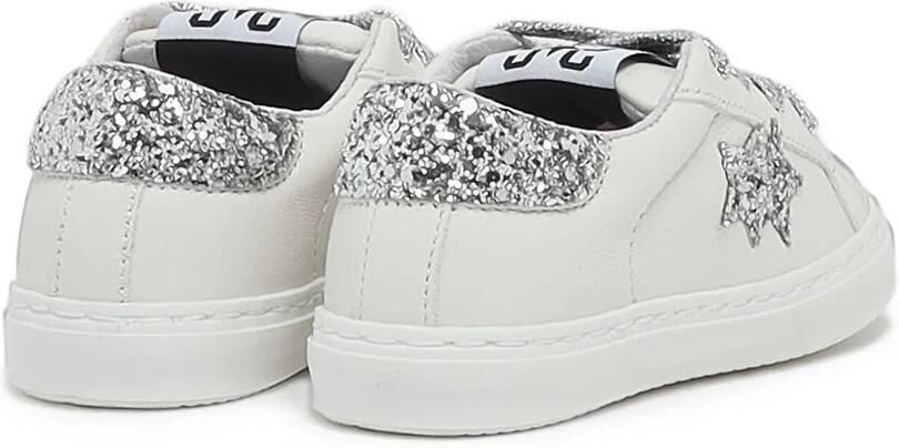 2 Star Kids Sneakers met sterpatch en glitterdetail Wit - Foto 3
